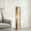 Brown Rattan Swirl Uplight Floor Lamp, 43"