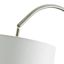 Silver Arc Floor Lamp with Marble Base & White Fabric Drum Shade, 70"