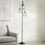 Black 3-Light Geo Metal Floor Lamp, 73"