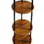 Wood & Metal Finish Shelf Floor Lamp with White Fabric Drum Shade, 64"