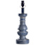 Blue Turned Leg Small Lamp Base, 15"