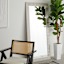 Solid Silver Wood Nest Leaner Mirror, 32x68