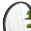 Oval Black Metal Floor Mirror, 15x61