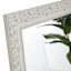 Antique White Solid Wood Leaner Mirror, 30x66