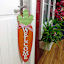Homespun Easter Welcome Carrot Wooden Wall Sign, 7x24