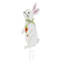 Homespun Easter Metal Bunny Yard Stake with Carrot, 22"