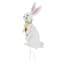 Homespun Easter Metal Bunny Yard Stake with Carrot, 22"