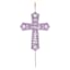 Honeybloom Purple Metal He is Risen Cross Yard Stake, 13"