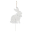 Honeybloom White Easter Bunny Yard Stake, 13"
