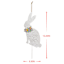 Honeybloom White Easter Bunny Yard Stake, 13"