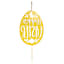 Honeybloom Happy Easter Yellow Egg Metal Yard Stake, 13"