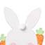 Homespun Easter Wooden Bunny with Carrots Yard Stake, 14"