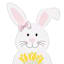 Homespun Easter Wooden Pink Bunny with Tulip Yard Stake, 14"