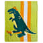 Tiny Dreamers Dinoskater T-Rex Printed Micro Plush Throw Blanket, 50x60