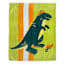 Tiny Dreamers Dinoskater T-Rex Printed Micro Plush Throw Blanket, 50x60