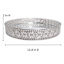 Found & Fable Silver Mirrored Metal Tray, 14"