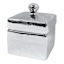 Found & Fable Silver Square Ceramic Box, 3.5"