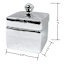Found & Fable Silver Square Ceramic Box, 3.5"