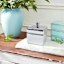 Found & Fable Silver Square Ceramic Box, 3.5"