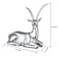 Found & Fable Silver Gazelle Figurine, 5"