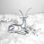 Found & Fable Silver Gazelle Figurine, 5"