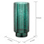 Found & Fable Green Ribbed Glass Vase, 10"