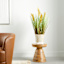 Onion Grass in Woven Basket, 38.5"