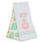 Mrs. Claus' Bakery Set of 2 Embroidered Sentiment & Printed Gingerbread Terry Kitchen Towels
