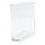 Flat Rounded Clear Glass Vase, 8"