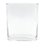 Flat Rounded Clear Glass Vase, 8"