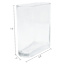 Flat Rounded Clear Glass Vase, 8"