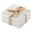 Set of 4 Marble & Brass Inlayed Coasters