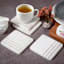 Set of 4 Marble & Brass Inlayed Coasters