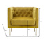 Crosby St. Bendell Velvet Tufted Accent Chair, Yellow