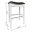 Providence Rylan Backless Barstool, White