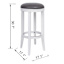 Providence Victoria Backless Barstool, White