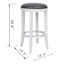 Providence Victoria Backless Counter Stool, White
