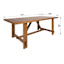 Honeybloom Pasadena Dining Table with Rustic Natural Finish