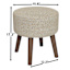 Emmy Stool with Dark Wooden Legs, Brown