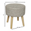 Emmy Stool with Wooden Legs, Sand