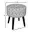 Emmy Stool with Black Wooden Legs, Black Lines