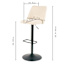 Honeybloom Petra Adjustable Barstool, Beige