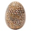 Honeybloom Carved Wooden Egg, 6"