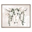 Floral Cow Skull Framed Canvas Wall Art, 20x16