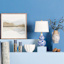 Providence Blue & White Chinoiserie Double Gourd Medium Table Lamp with Shade, 24"