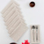 Set of 8 Neutral Cotton Napkins, 18"