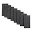 Set of 8 Black & Grey Mix Cotton Napkins, 18"