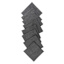 Set of 8 Black & Grey Mix Cotton Napkins, 18"