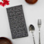 Set of 8 Black & Grey Mix Cotton Napkins, 18"