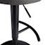 Honeybloom Lennox Adjustable Barstool, Dark Grey